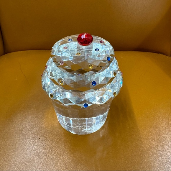1980 Simon Design Crystal Cupcake Paperweight Vintage - Picture 3 of 13